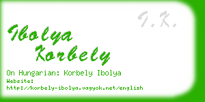 ibolya korbely business card